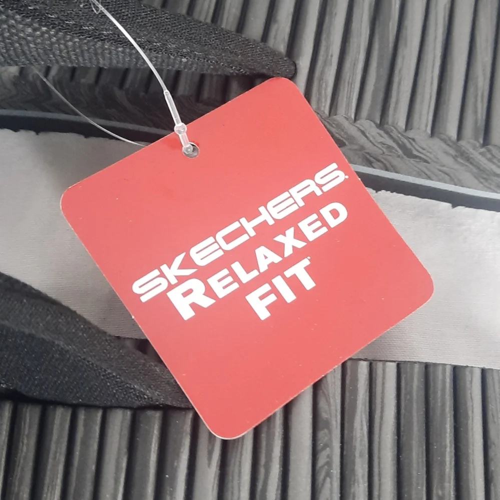 Skechers Tantric Rafe Mens Thong Sandals Size 13 Relaxed Fit Comfort Black NEW